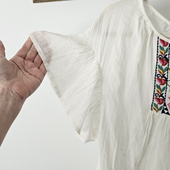 Impeccable Pig Embroidered Top with Pom Pom Side Waist Ties - Picture 10 of 14